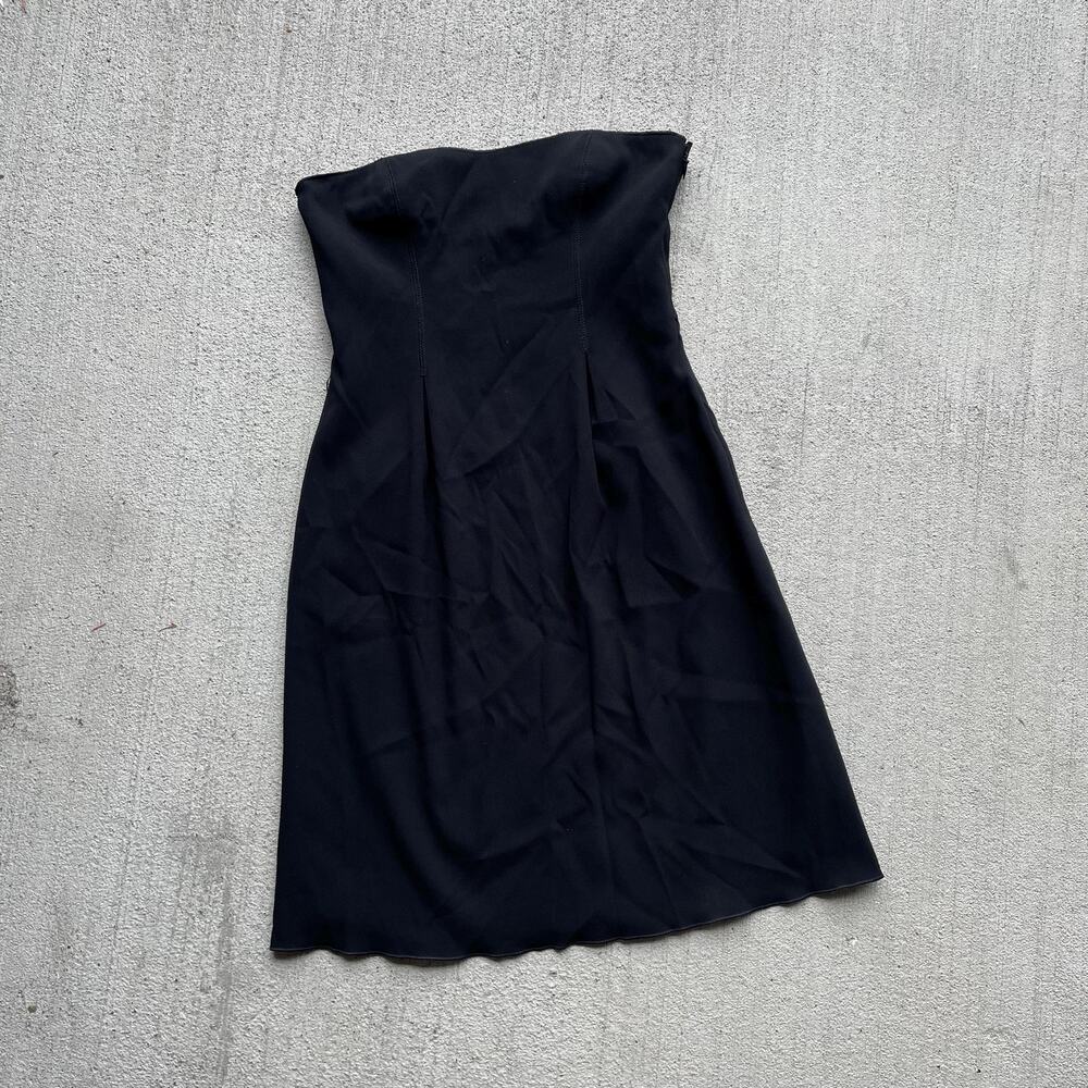 MOSCHINO Cheap & Chic black strapless mini dress semi formal | size US 6